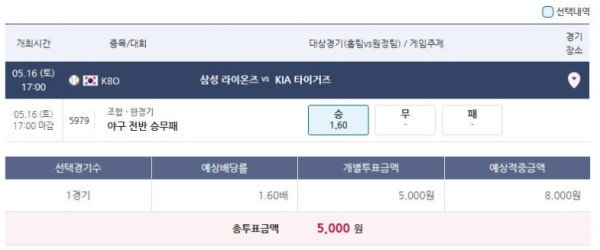 야구 조합 배팅 선택 이유
