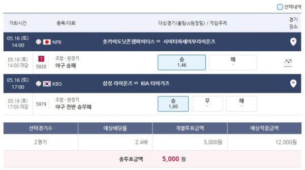 2경기 베팅 전략 설명